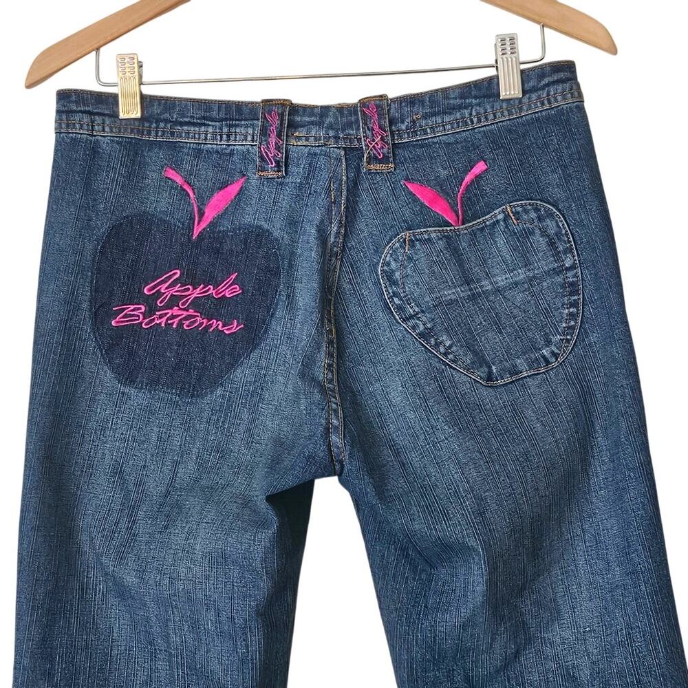 Apple Bottom Vintage Bootcut Jeans Size 14 Large Y2K Hip Hop Mid Rise Denim